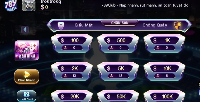 Trải Nghiệm Đỉnh Cao Mậu Binh Tại 789Club Thắng Lớn Mỗi Ngày