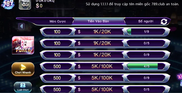 Chinh Phục Đỉnh Cao Poker Tại 789Club Sảnh Bài Đấu Trí Bùng Nổ Giải Thưởng