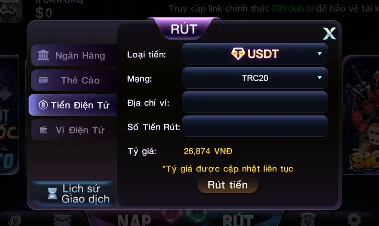 Hướng Dẫn Rút Tiền 789Club Về Tài Khoản Siêu Tốc Chỉ Trong Vài Phút